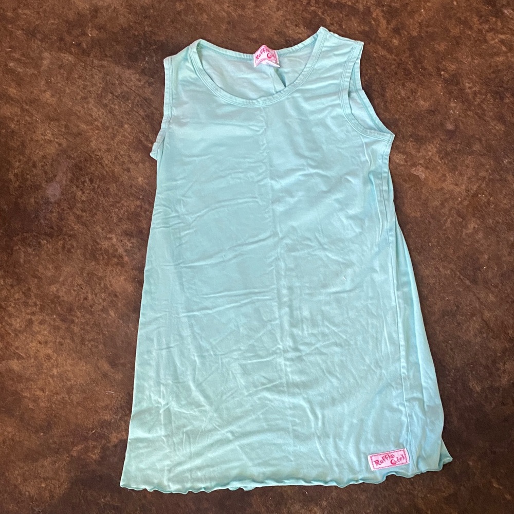 Ruffle Girl Mint Sleeveless Top